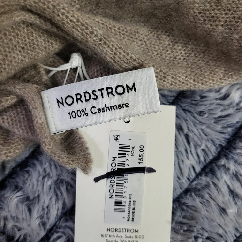 Nwt Nordstrom Taupe‎ Cashmere Scarf